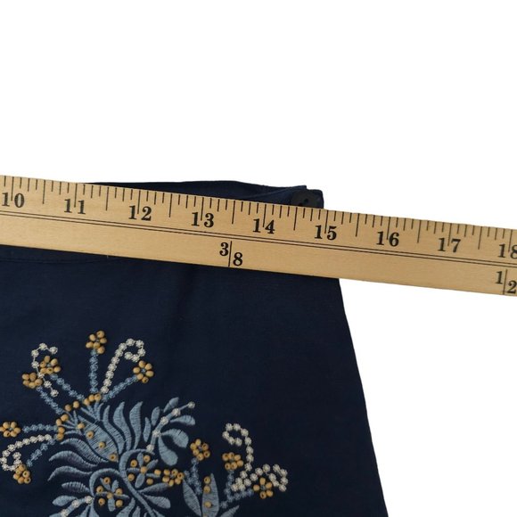 Uniform John Paul Richard Petite Linen Blend Skirt Women 8 Embroidered Beaded - Picture 3 of 10